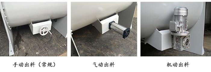 臥式螺帶混合機(jī)出料方式